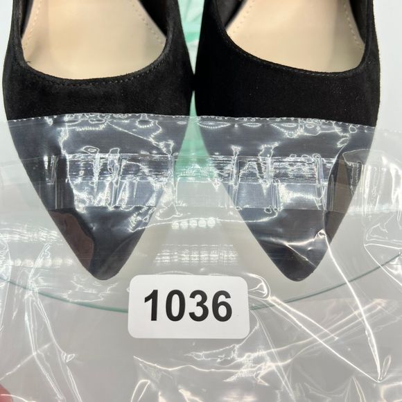 Marc Fisher Carney Heels Size 8 M Black Suede Leather Pointed Toe Strap - Picture 12 of 12